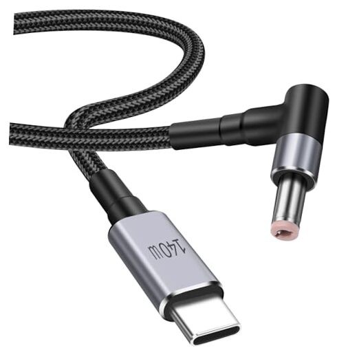 USB C to Power Cable Quick Charging Cord PD 140W 7A USB Type DC 5.5mm x 2.5mm