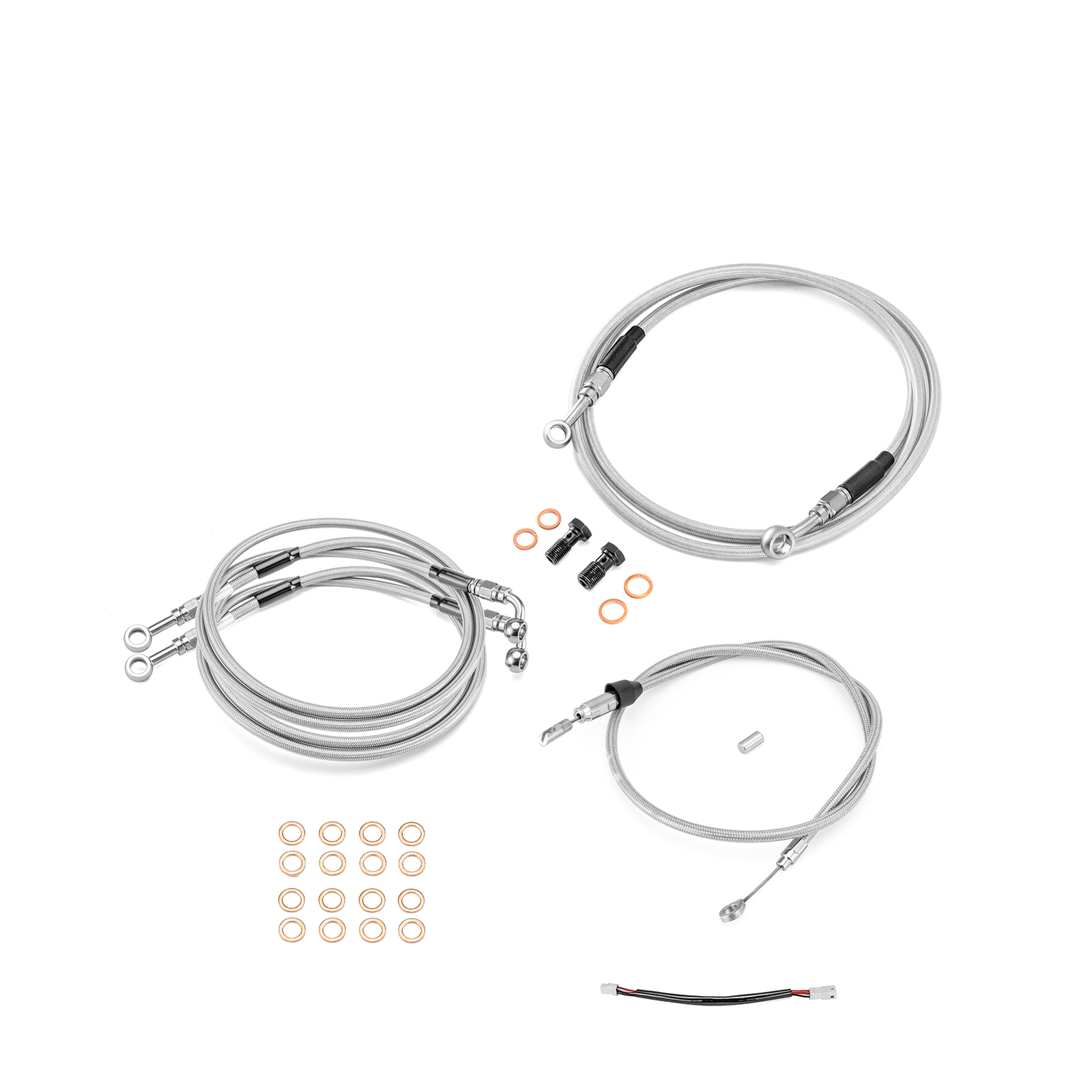 16"-18" Bars Brake Clutch TBW Cable For Harley 2021-2023 Electra Glide FLHTK ABS