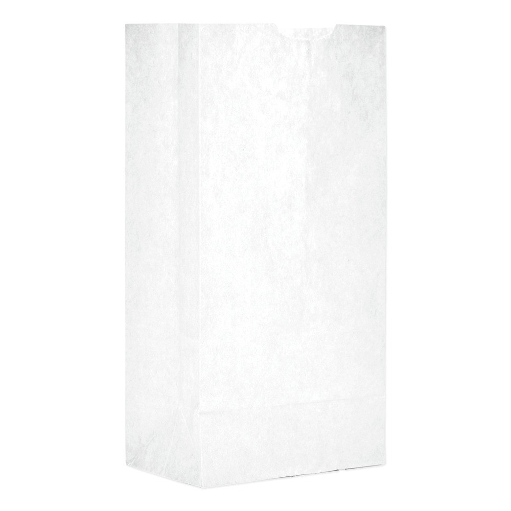 Paper Bags & Sacks GW4500 #4 Size Grocery Paper Bags - White (500/Bundle) New