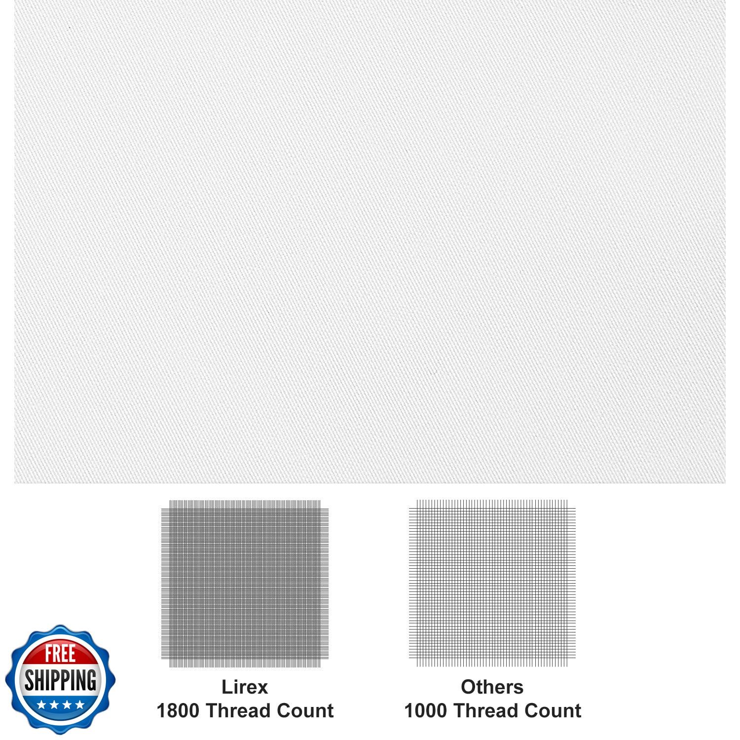 Lirex 2-Pack Full Size Flat Sheet Set, Ultra-Soft Brushed 1800 Microfiber, Br