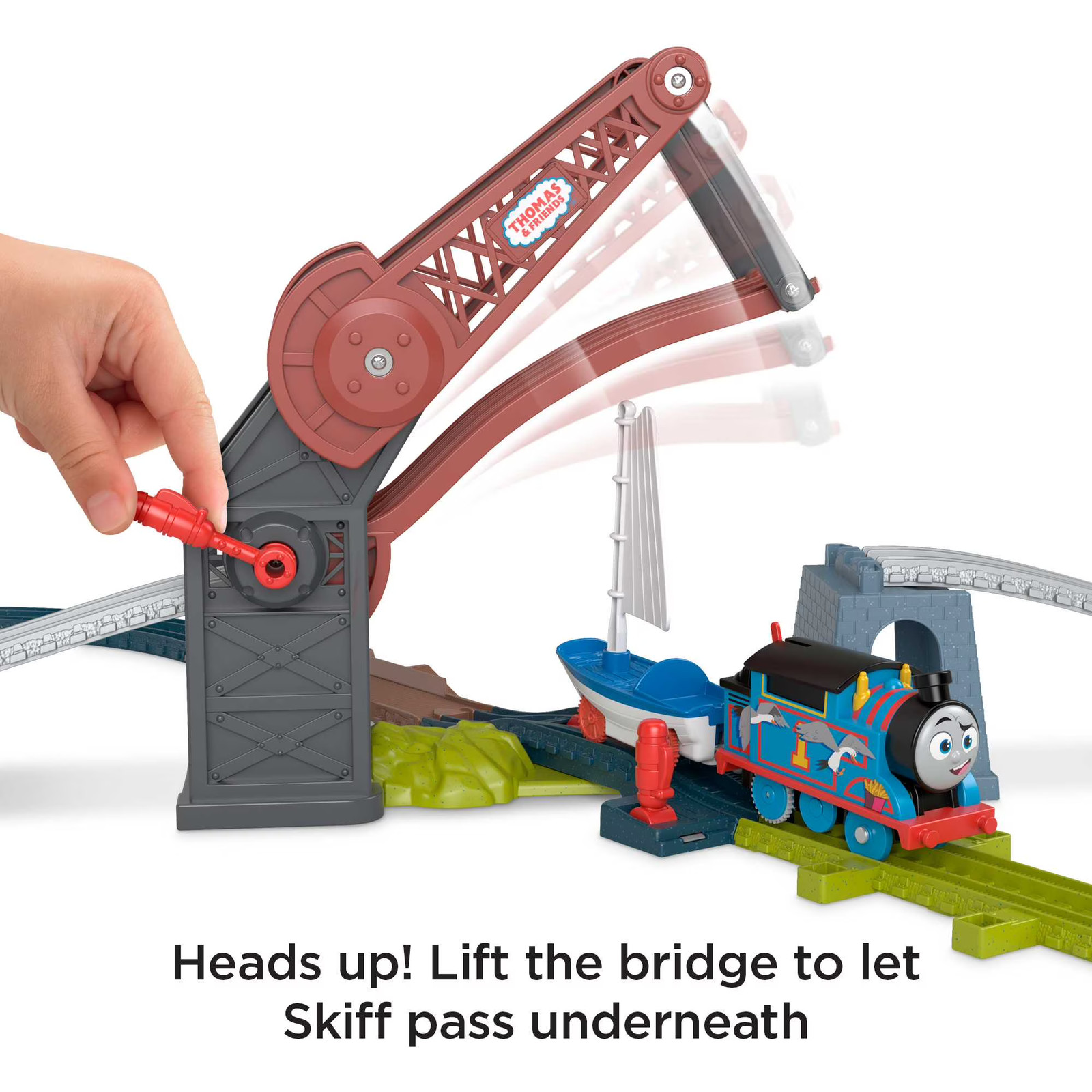 Toy Train Set with Motorized Engine