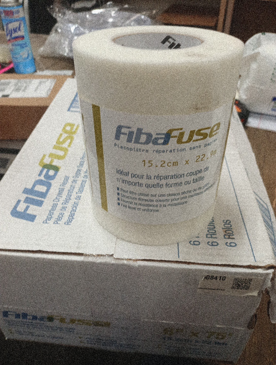 6 Rolls,  FibaFuse FDW9018-U 6" X 75' Paperless Drywall Repair,  032