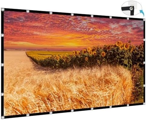 Projector Screen 200 inch, Large 4K HD 16:9 Foldable Portable Projection Cinema
