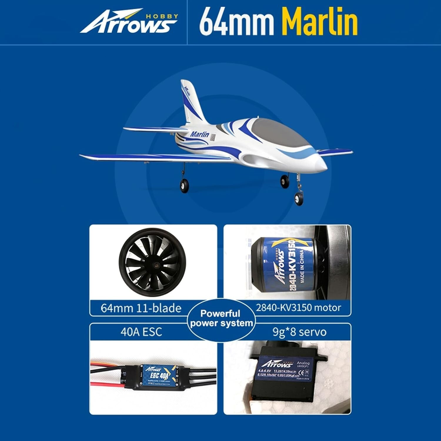 Arrows 64mm Marlin EDF Jet PNP