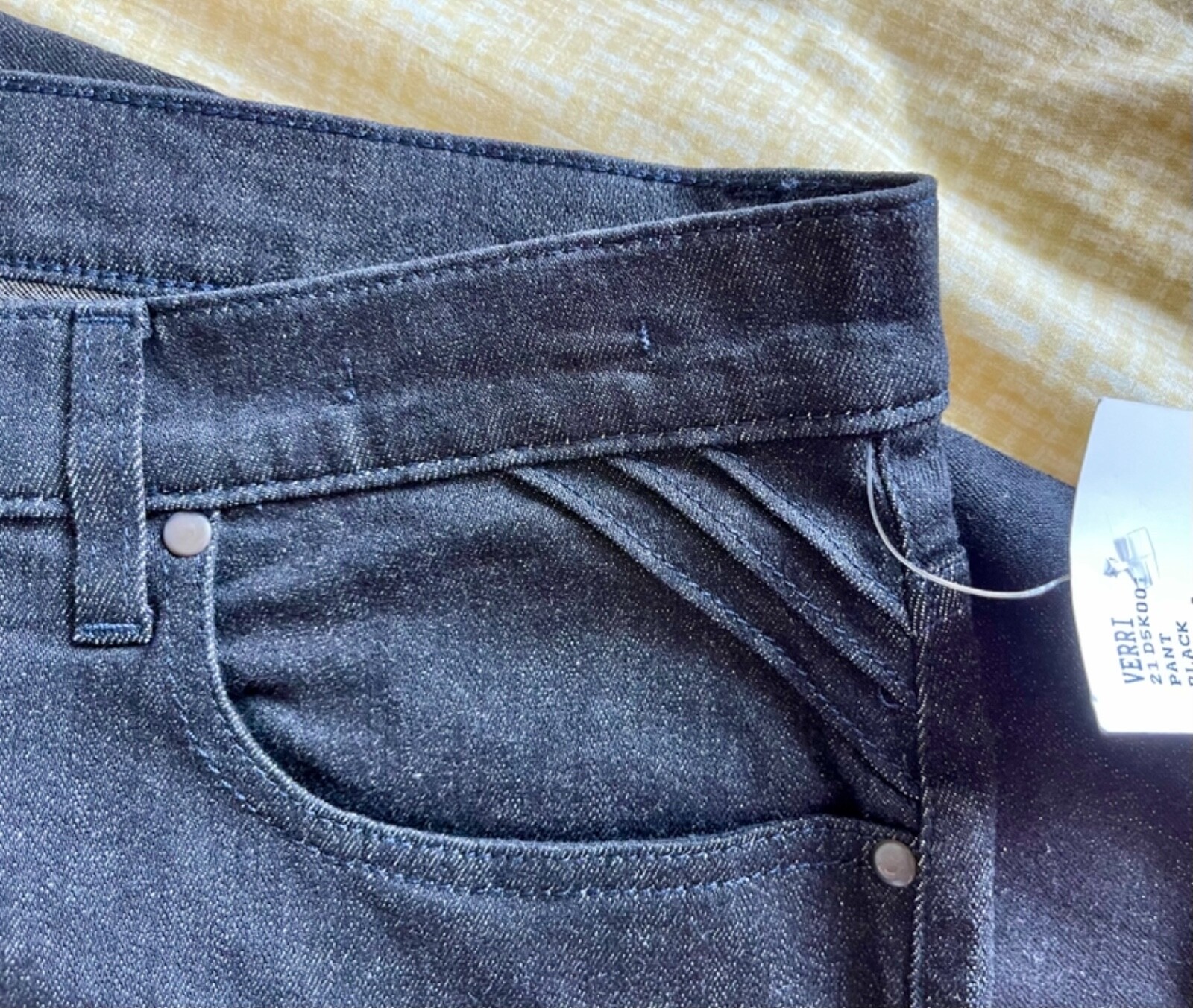 NWT VERRI Men’s Black Skinny Stretchy Denim Jeans US 34 / EU 50 Made in ITALY