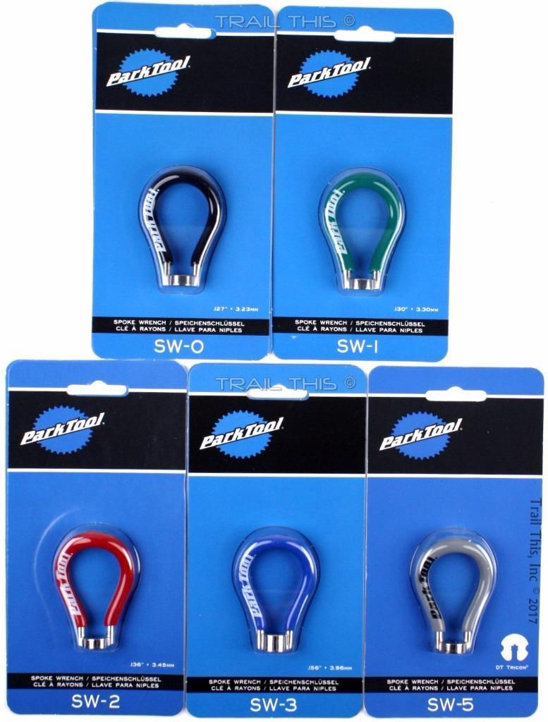 Park Tool 5-Piece Bike Spoke Nipple Tension Wrench Set SW-0 SW-1 SW-2 SW-3 SW-5
