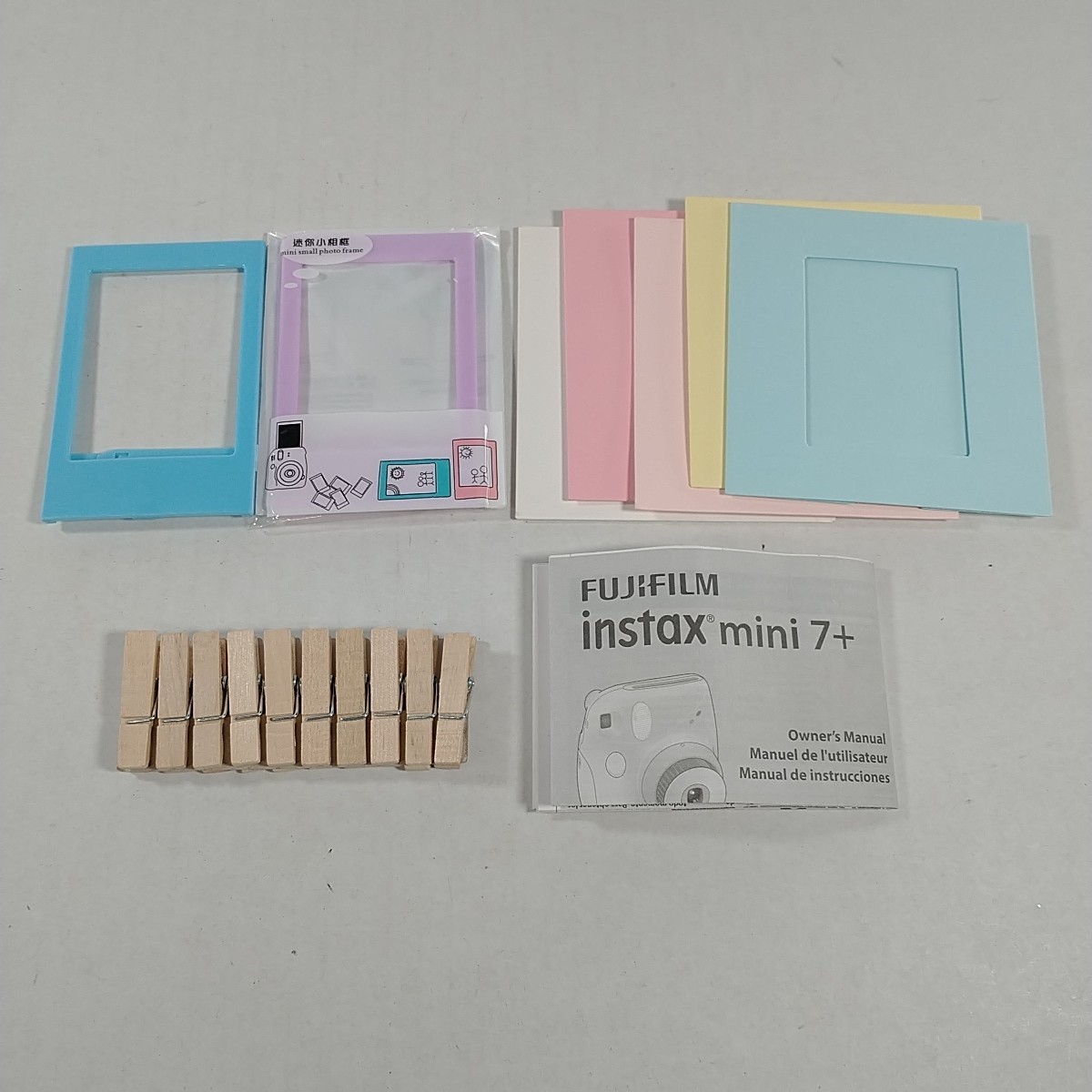 Fujifilm Instax Mini 7+ Instant Camera Blue With Case & Instructions Tested