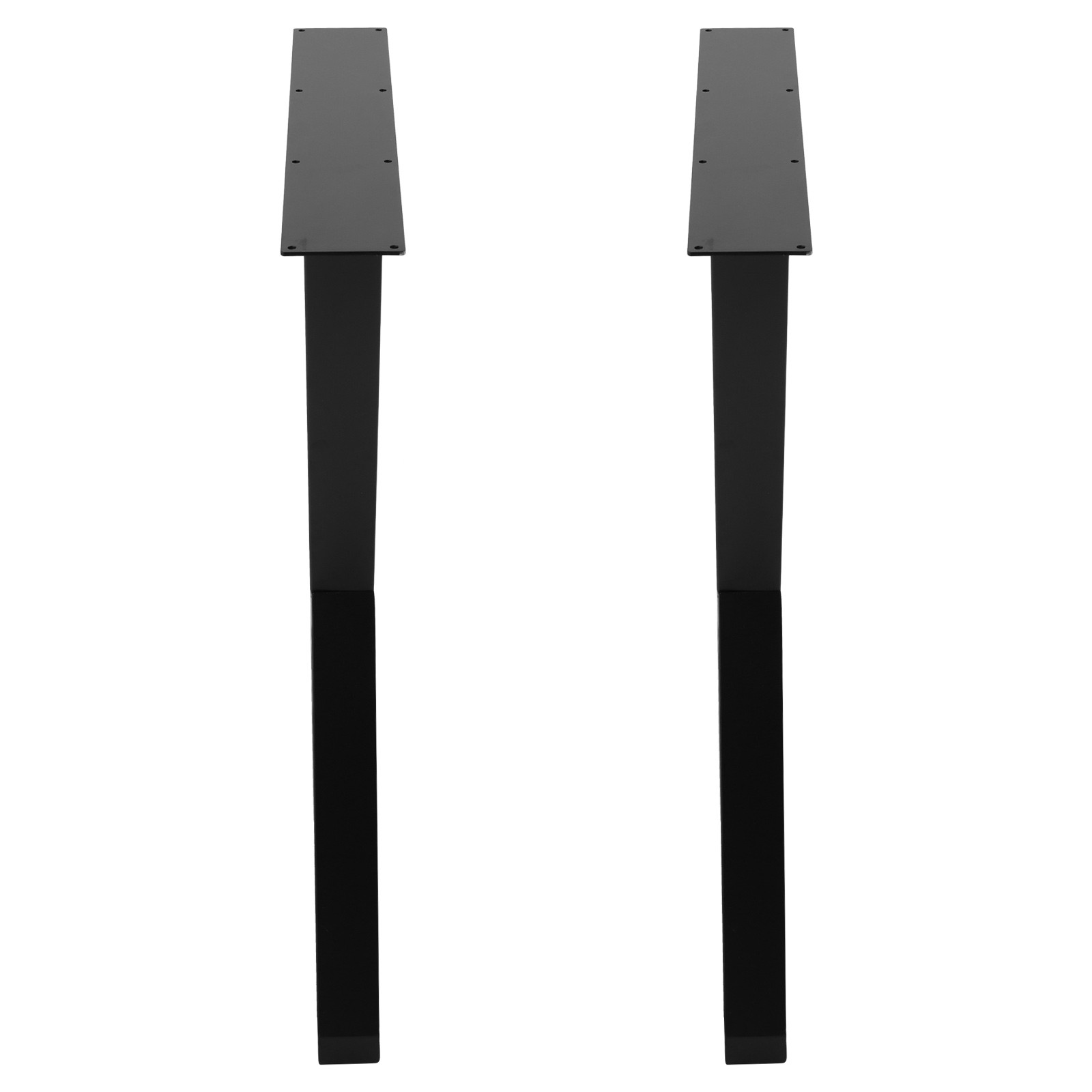 Set of 2 Industrial Black Table Leg Desk Legs Heavy Duty Furniture Legs 28" H