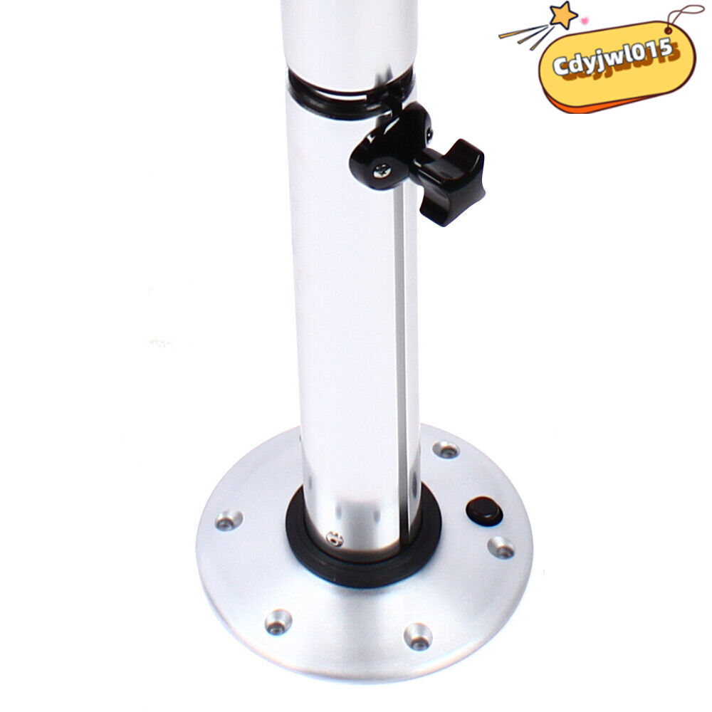 Marine Boat RV Adjustable Table Pedestal Removable Base +Varnished elm Table Top