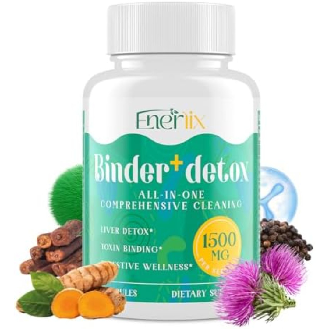 15-In-1 Detox Binder, Activated Charcoal, Zeolite & Bentonite Clay, Chlorella, 1