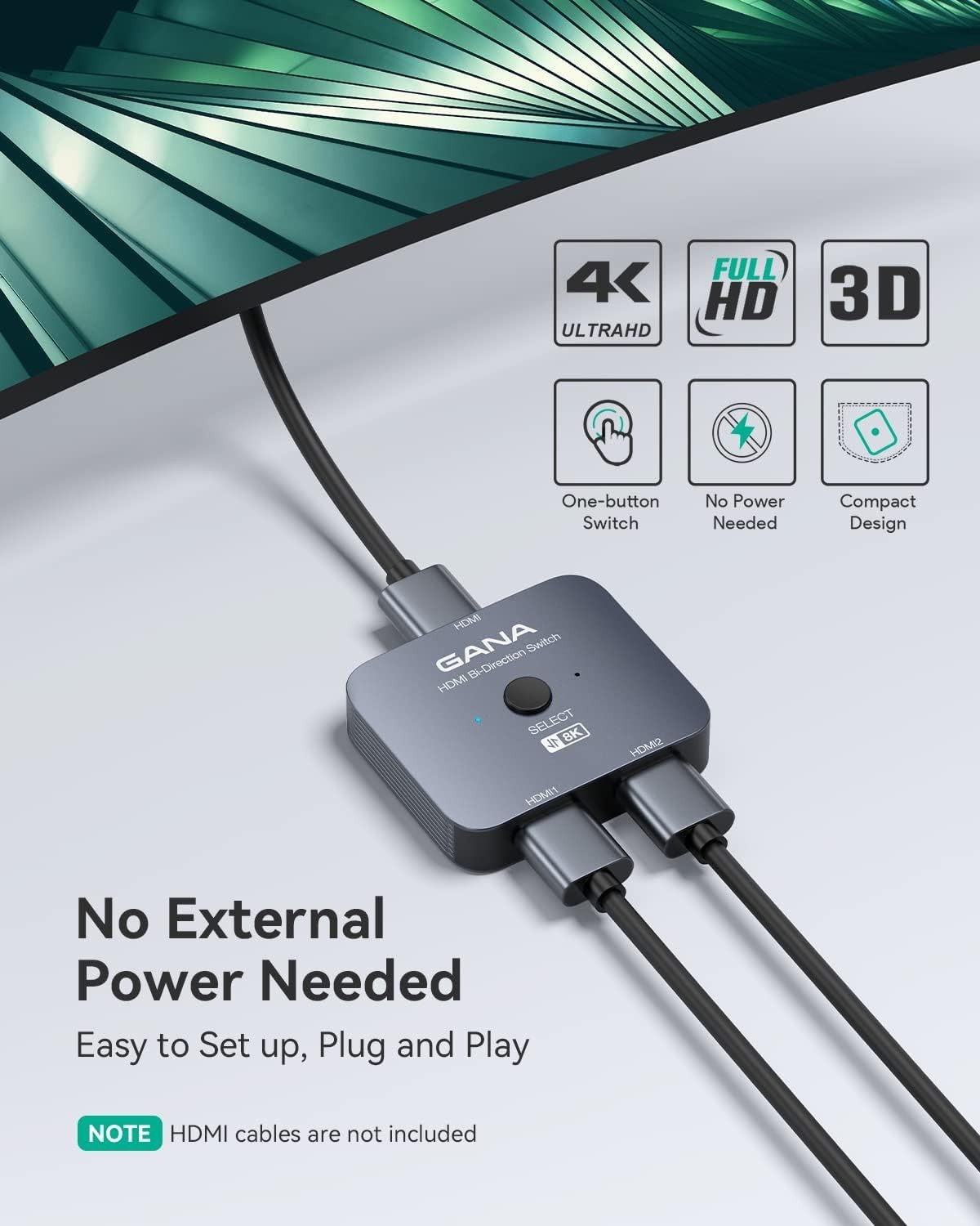 8K HDMI Splitter Switcher – Supports Multiple Devices with Easy Setup