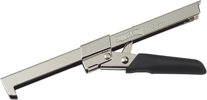 Swing-A-Way Jar Opener Manual Cap Opener 711BK Steel With Black Comfort Grips