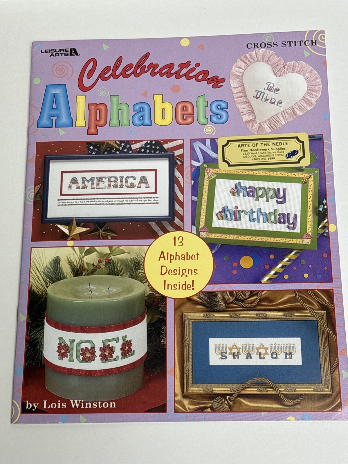 Leisure Arts Celebration Alphabets 13 Designs Cross Stitch Pattern