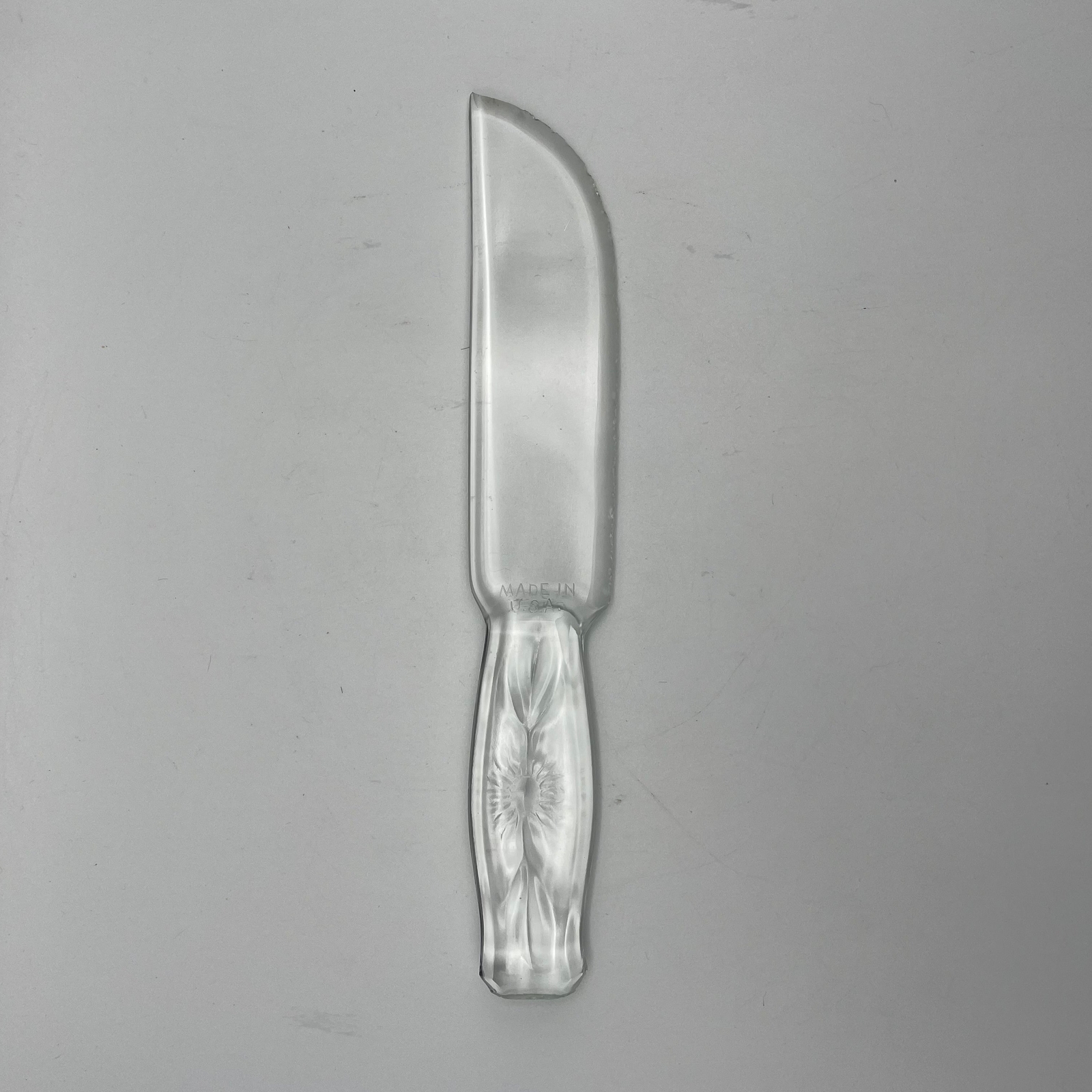 Vintage DUR-X Glass Cake Pie Knife Star Burst Design USA