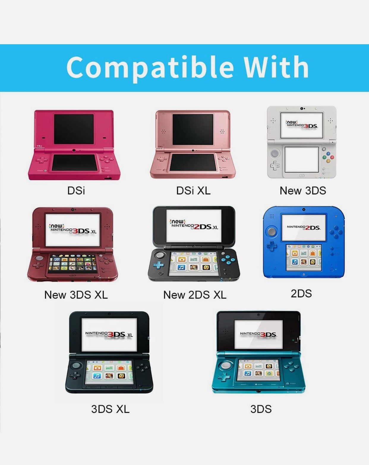 Cable Cargador de Pared Compatible con Nintendo DSi 2DS 3DS DSi XL