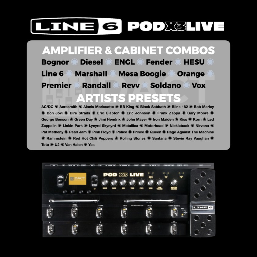 Line 6 POD X3 Live Multi-FX Presets Library (6,000 Presets) - Instant Access
