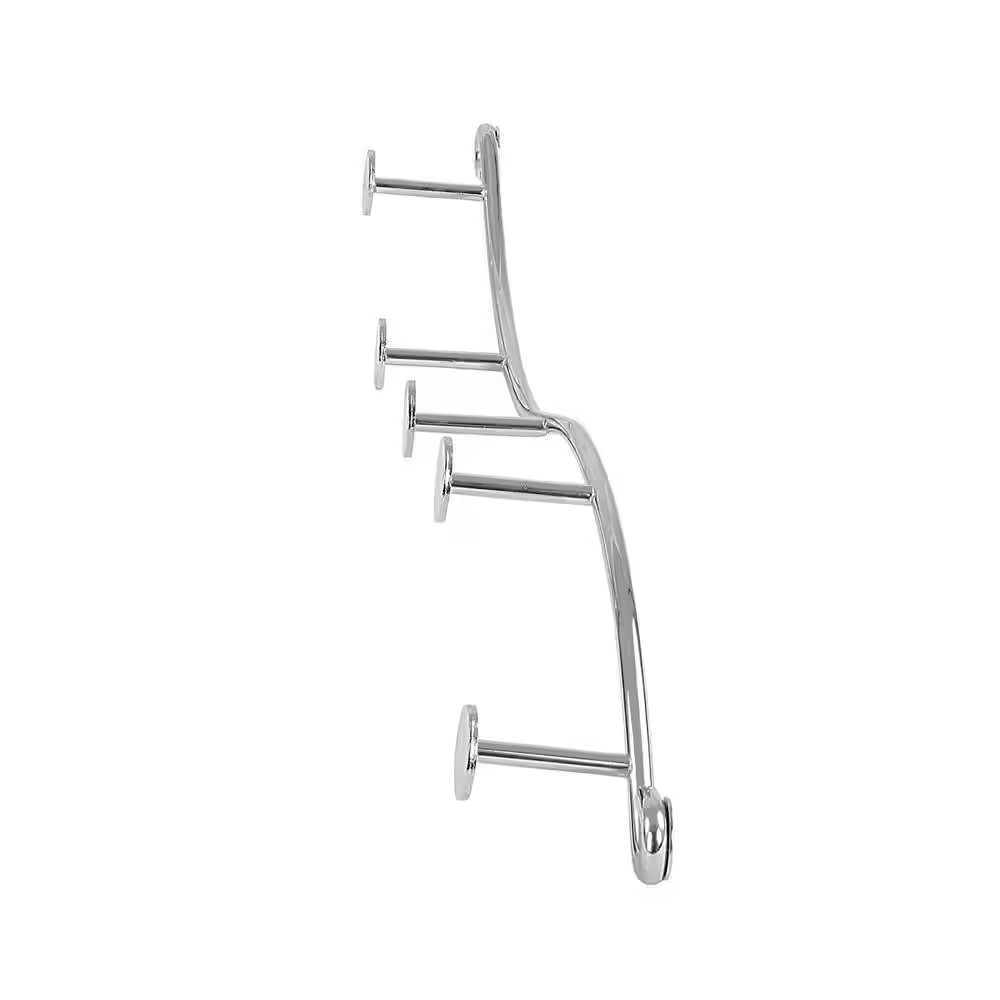Sweep 5-Hook Single Wall Mount Rack in Chrome