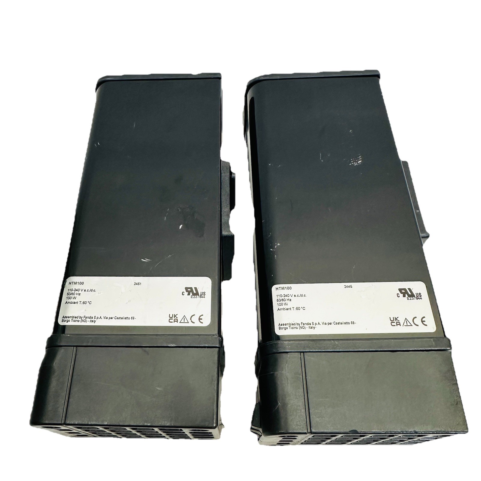 (LOT OF 2) HTM100 HEATER ANTI-CONDENSATION TERMINAL BLOCK METAL COVER