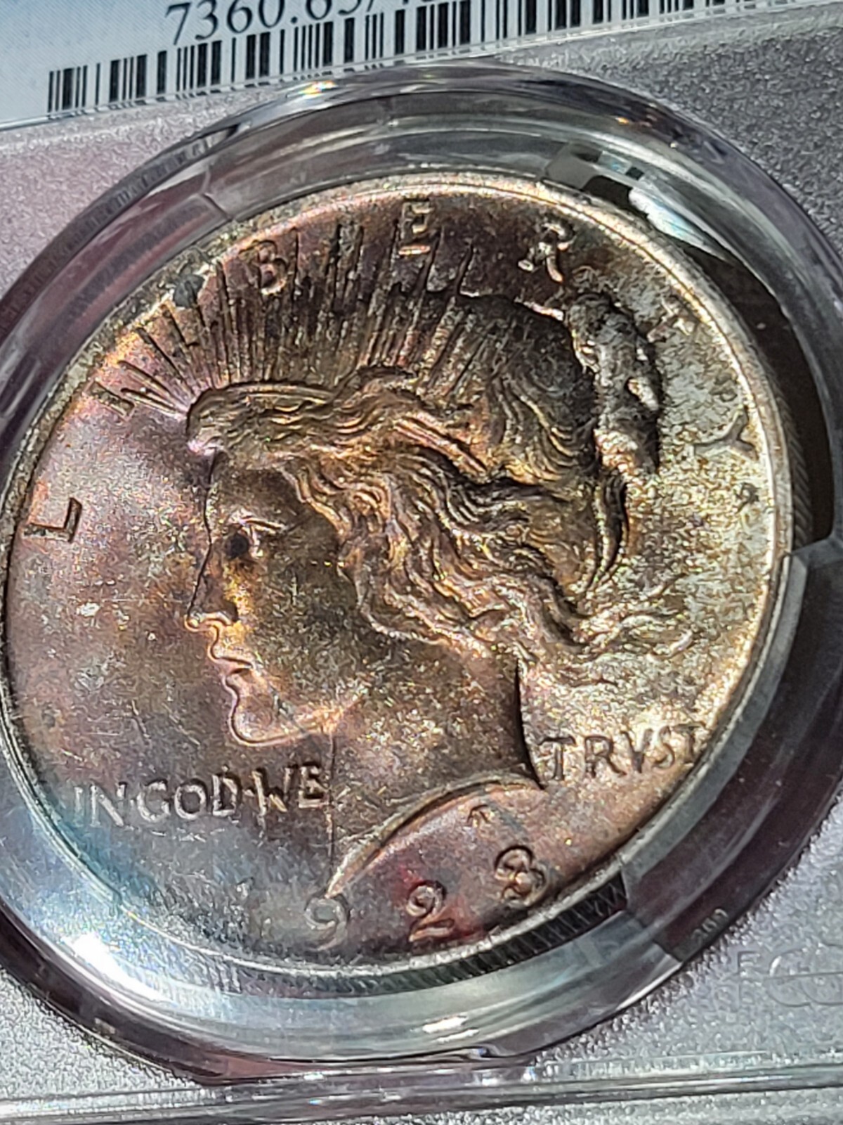 1923 $1 Peace Dollar PCGS MS65 Toned