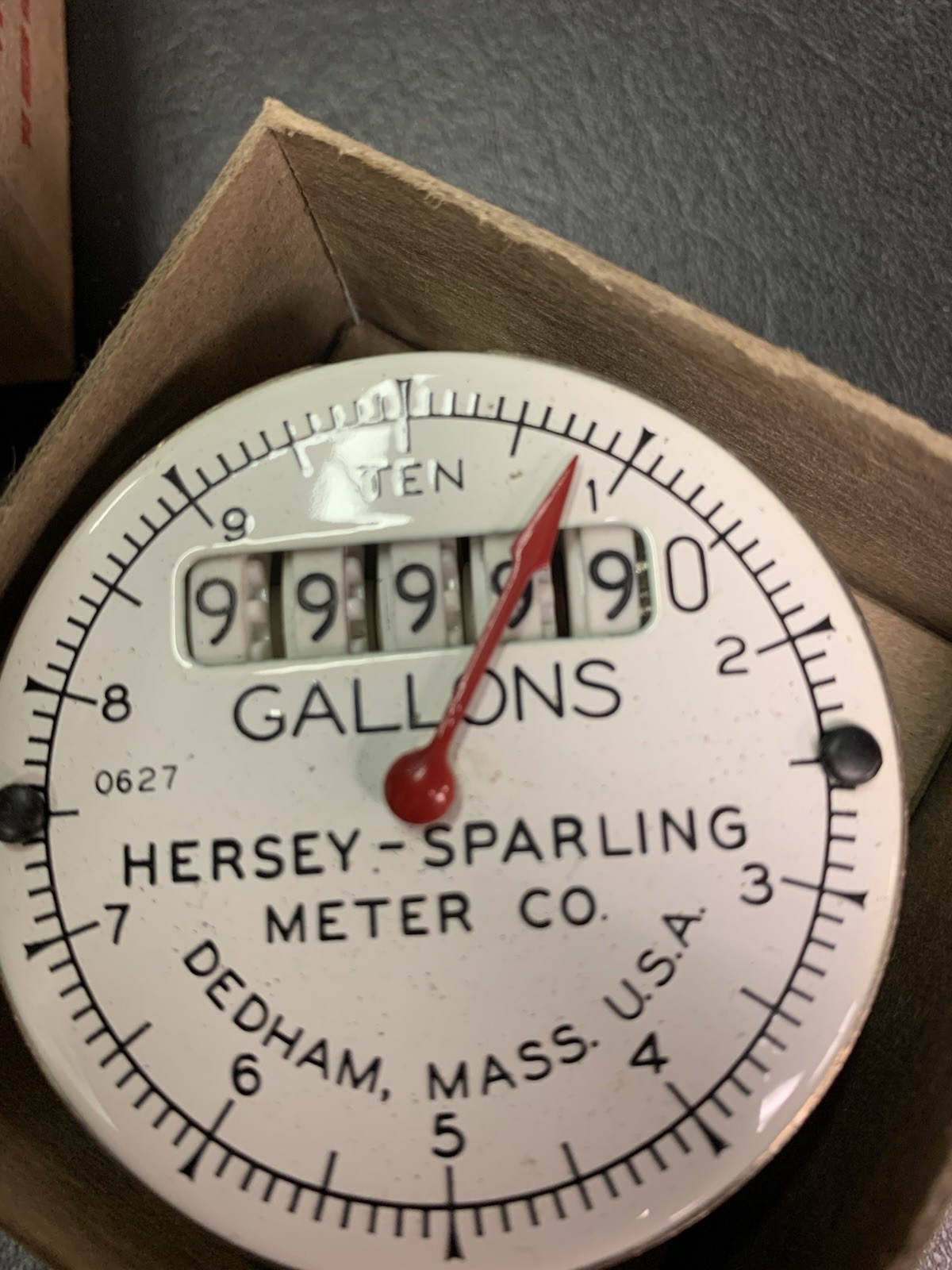 Vintage Liquid Water Gallons Meter Counter Hersey Sparling, Steam Punk