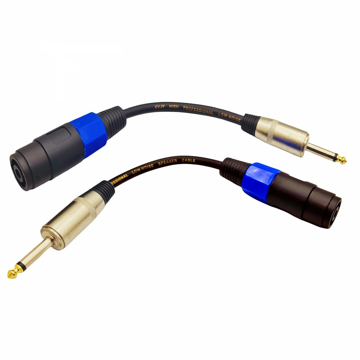 1/4" Male to Speakon Female Cable Adapter, 6.35Mm TS Male Plug to Speakon Female