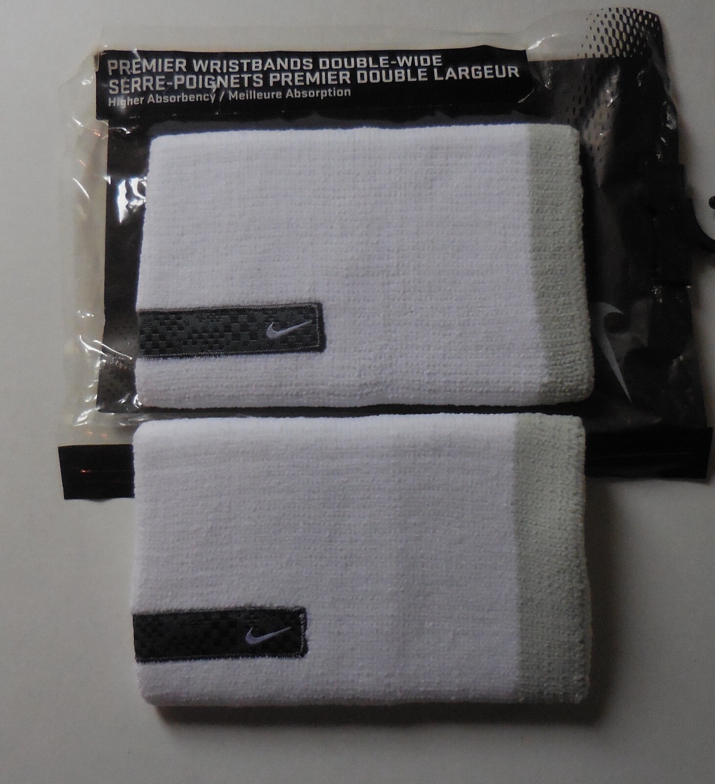 Nike Premier Wristbands DW Tennis 2013 White/Timberwolf/Black Set of 6 Pair