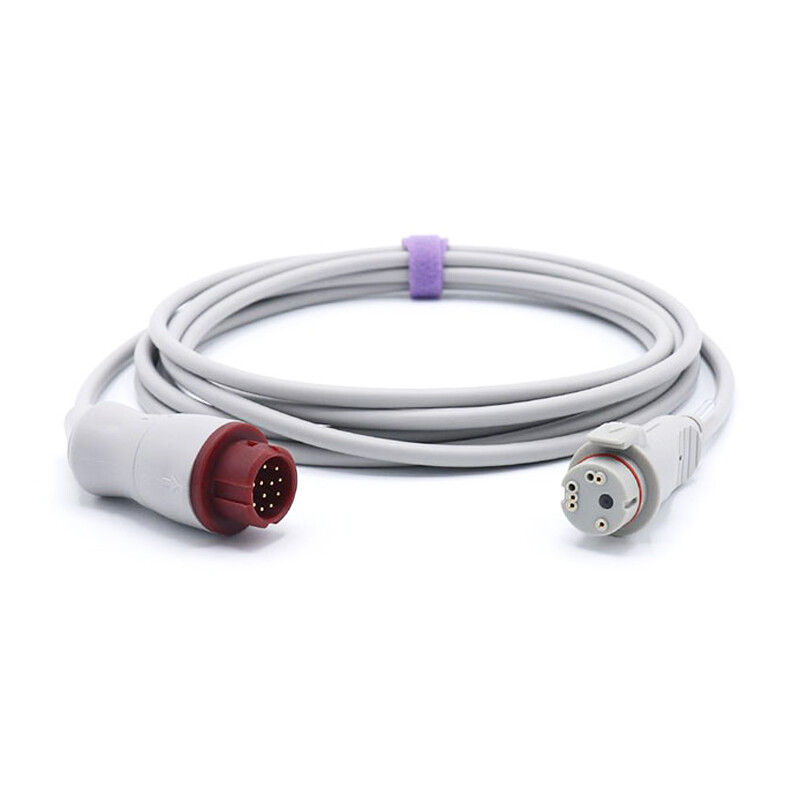 12pin to BD Pressure Transducer IBP Adapter Cable Compatible With Philips/HP