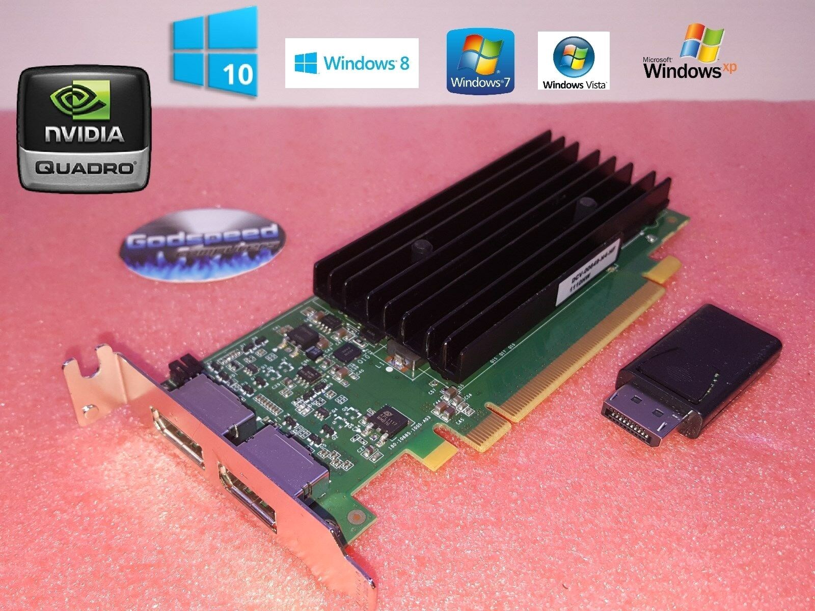 HP Slimline 410-010 NVIDIA SFF Dual Displayport Video Card + HDMI Adapter