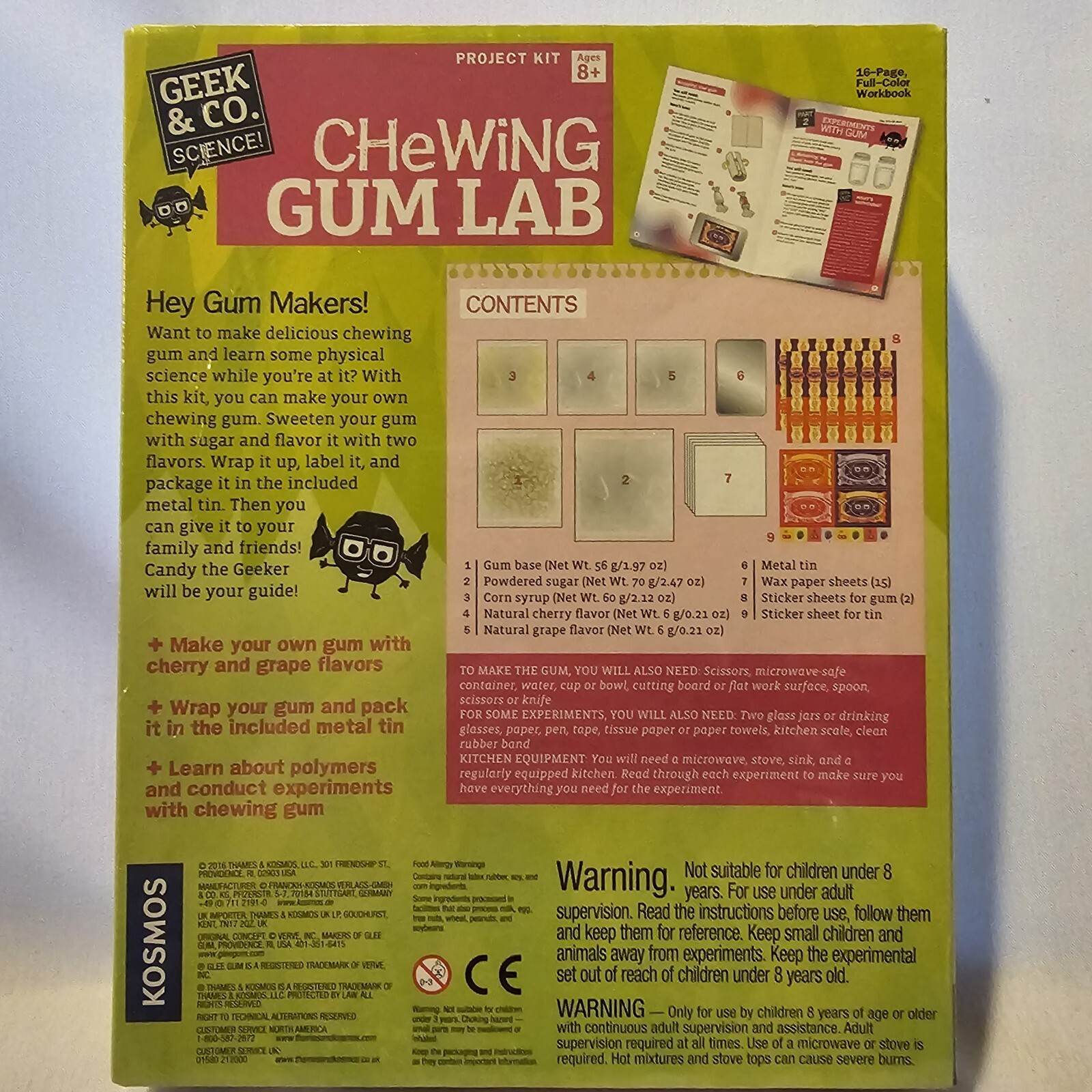 Thames & Kosmos Chewing Gum Lab Science Kit new sealed