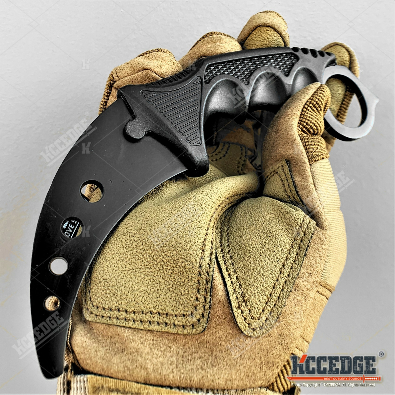 7.5" Fixed Blade Knife FULL METAL TRAINING KARAMBIT with DULL EDGE