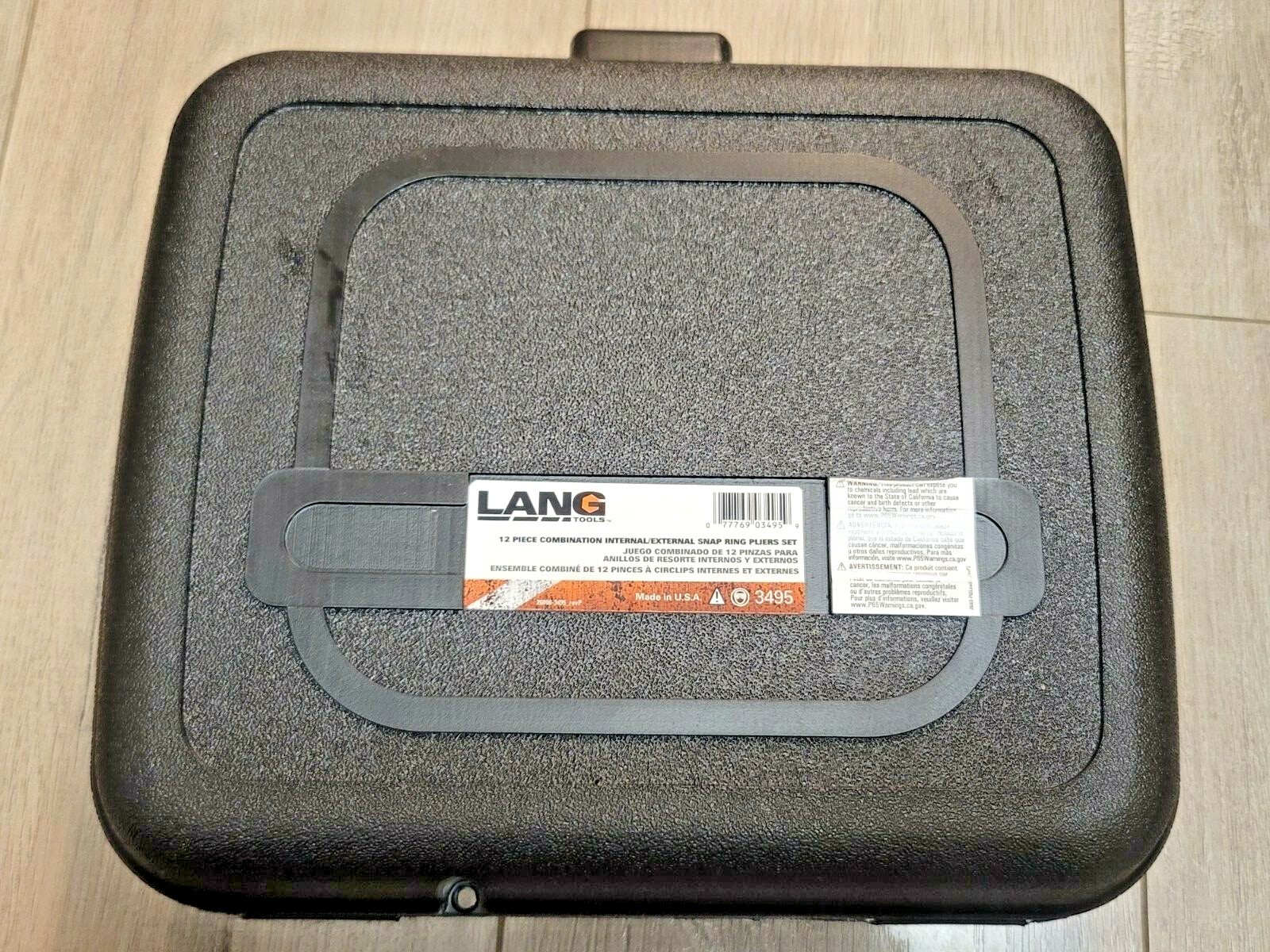 Lang 12pc Internal/ External Snap Ring/ Retaining Ring Pliers set USA #3495