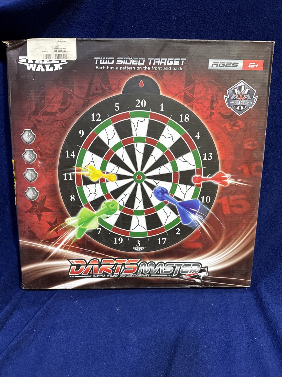 NEW DART BOARD w/12 Pcs Darts for Kids Adults Magnetic Game Sports STREET WALK