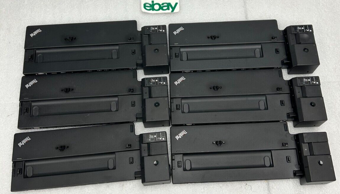 Lot Of 6 Lenovo 40AJ Ultra Docking Station for T580 T480 T480s T490s - Free Ship