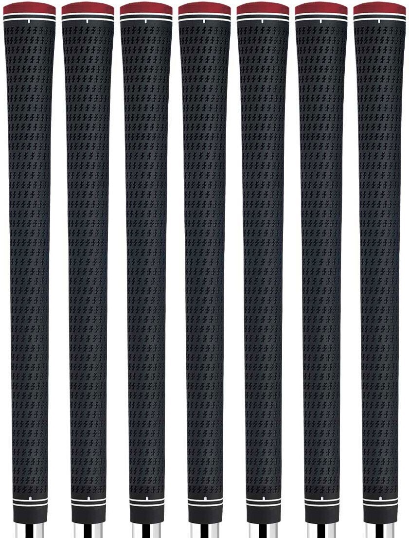 Lamkin Crossline Black 360 Midsize (+1/16) Golf Grips - Set of 7 - Brand New