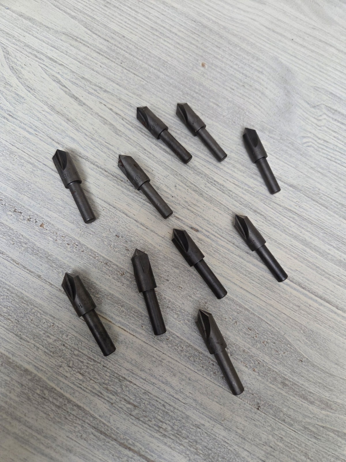 Lot Of 10 single flute countersink bits
