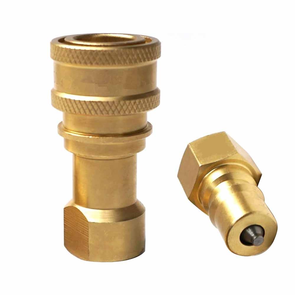 1/4" Brass Quick Disconnect Coupler Carpet Cleaning Extractor for Wand Hose 4PCS
