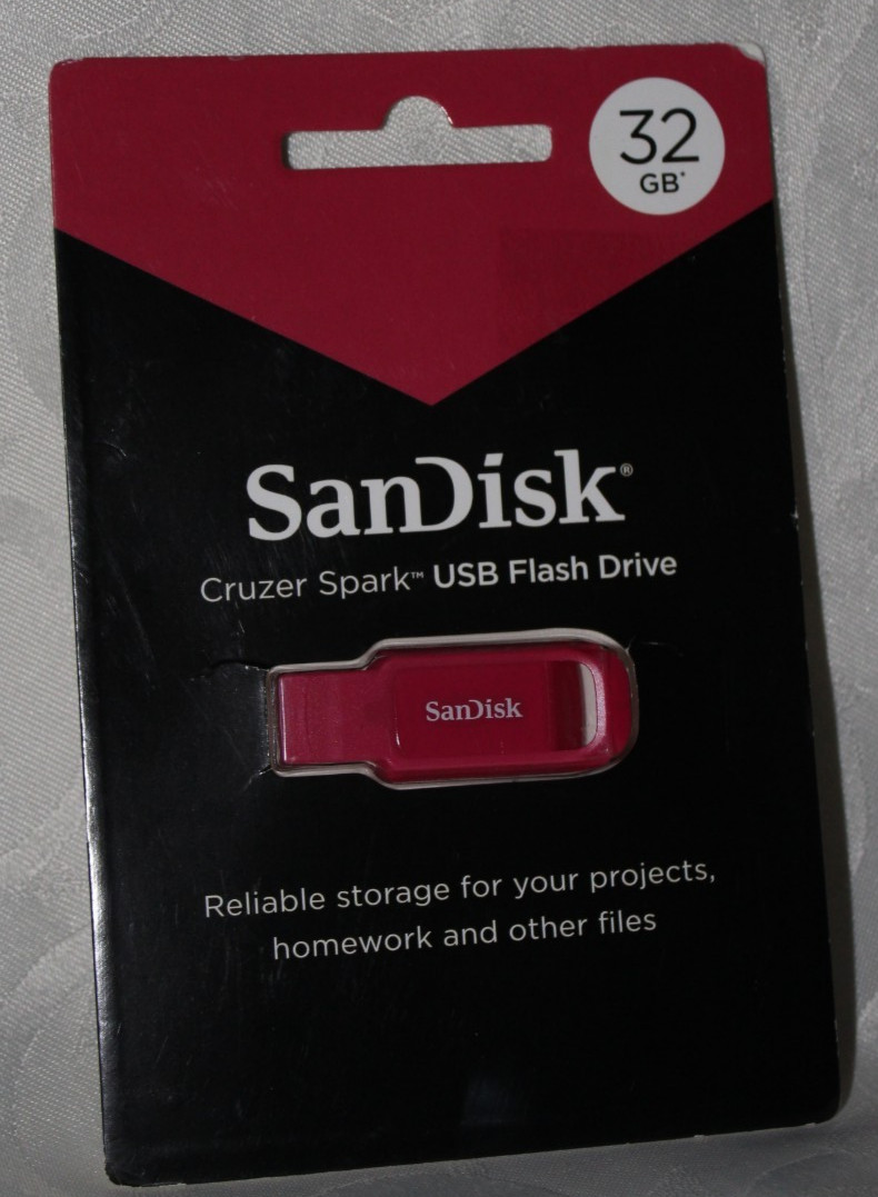 Brand New Cruzer Spark USB Flash Drive SanDisk 32GB Pink