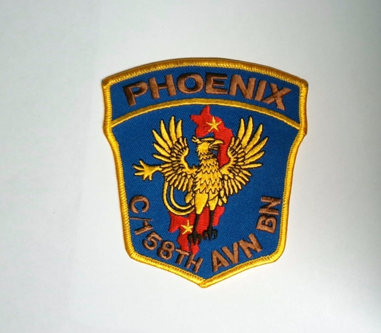 MILITARY PATCH OLDER SEW ON C/158TH AVIATION BATTALION PHOENIX