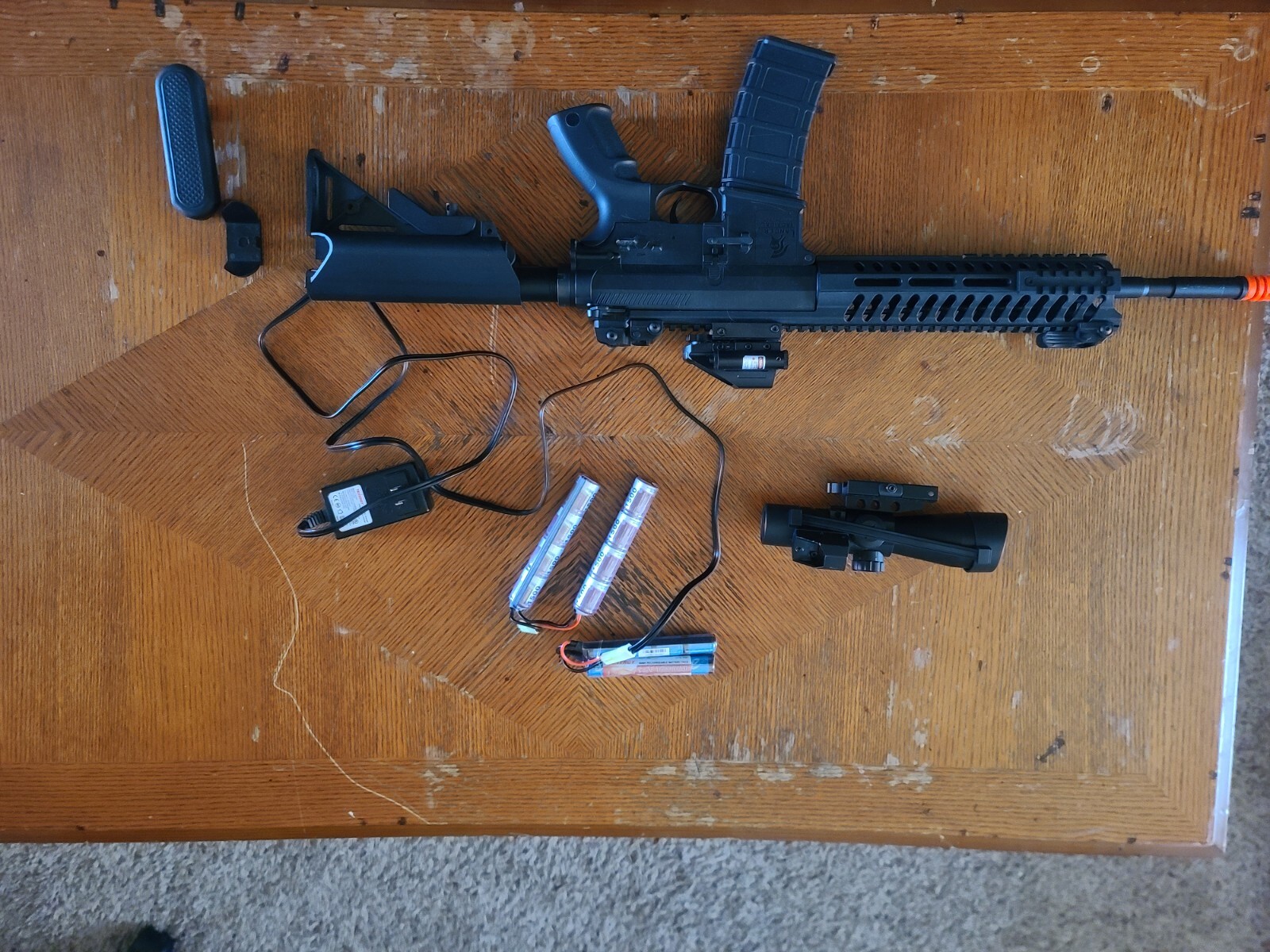 Lancer Tactical Gen 2 M4 Keymod 350 FPS Black Electric AEG Airsoft Rifle Gun