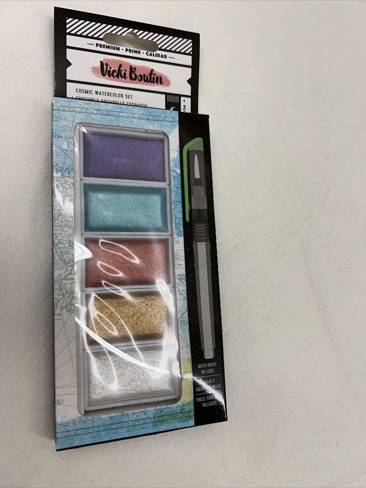 Vicki Boutin Cosmic Watercolor Set Hidden Gems  Mix Media Scrapbooking Painting