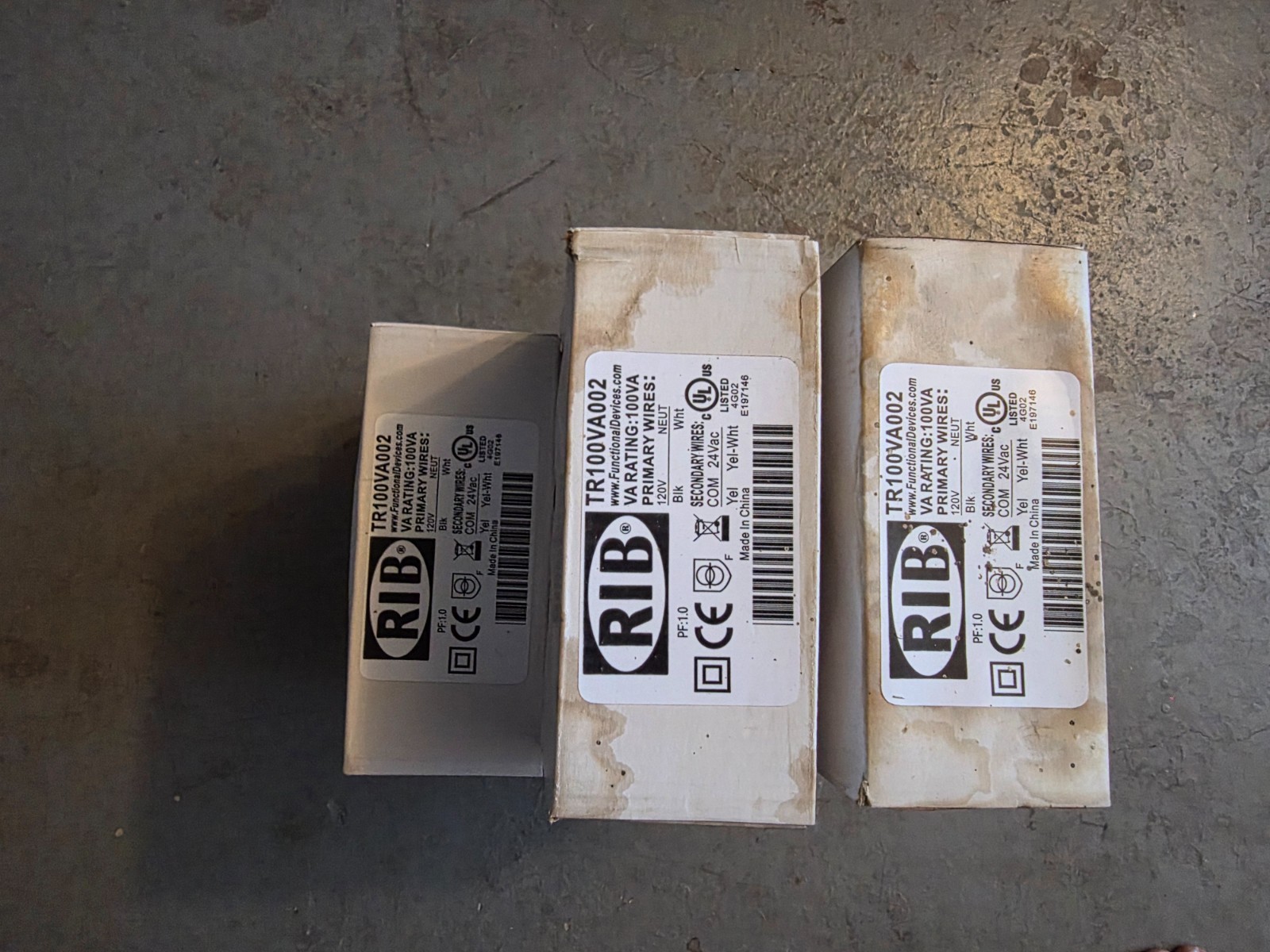 RIB Functional Dev TR100VA002 Transformer 100VA - 120V to 24V (SEE DESCRIPTION)
