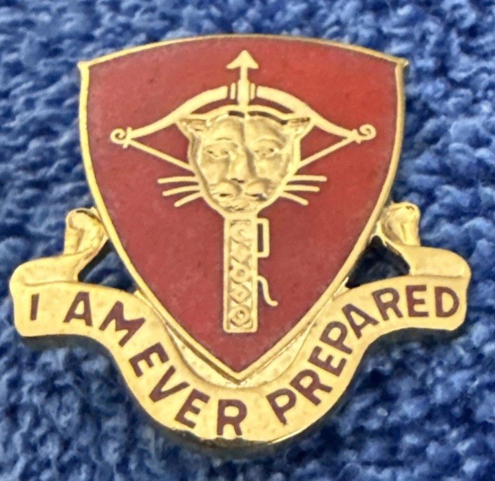 VTG US ARMY 15th Ordnance Battalion Pin I Am Ever Prepared Meyer D8
