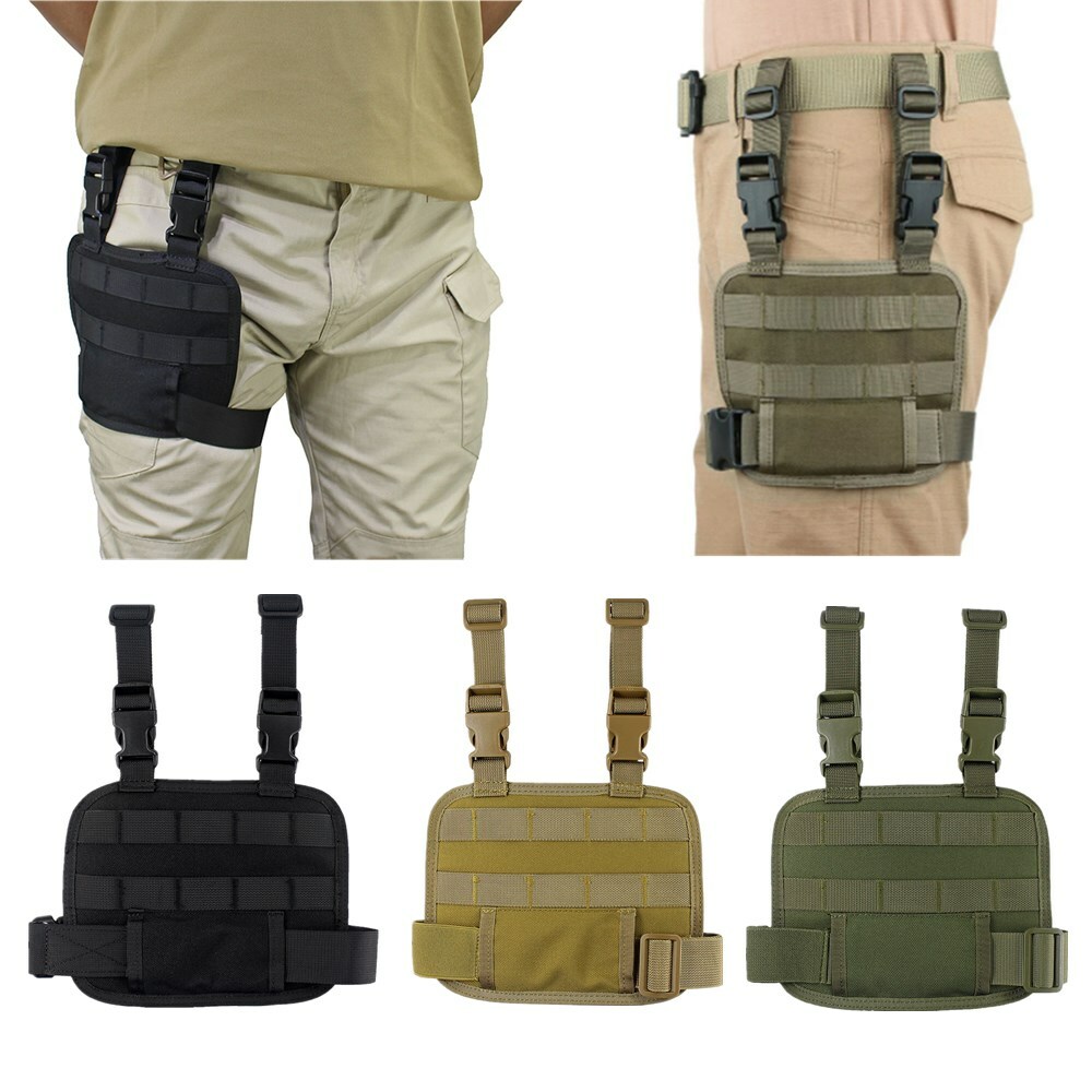 Tactical Molle Drop Leg Platform Thigh Rig with Adjustable Belt with Thigh Strap