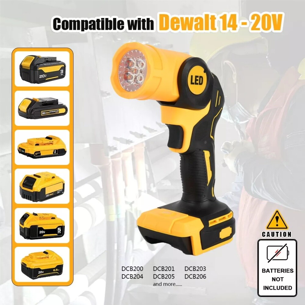 For DeWALT LED 20V 20Volt MAX Cordless LED Pivoting Work Light Flashlight TOOLS