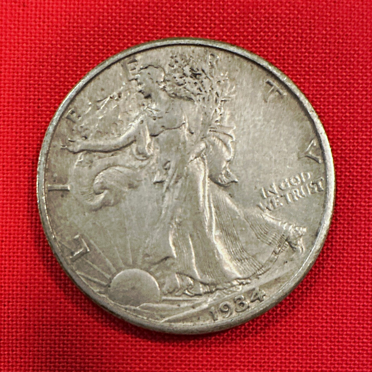 1934 Walking Liberty Half Dollar 50C Silver .900 Philadelphia
