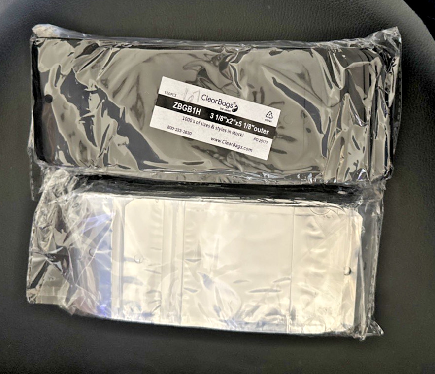Lot of 4 ClearBags 1oz (28g) Stand Up Zipper Pouch - Hang Hole - ZBGB1H - 400pcs