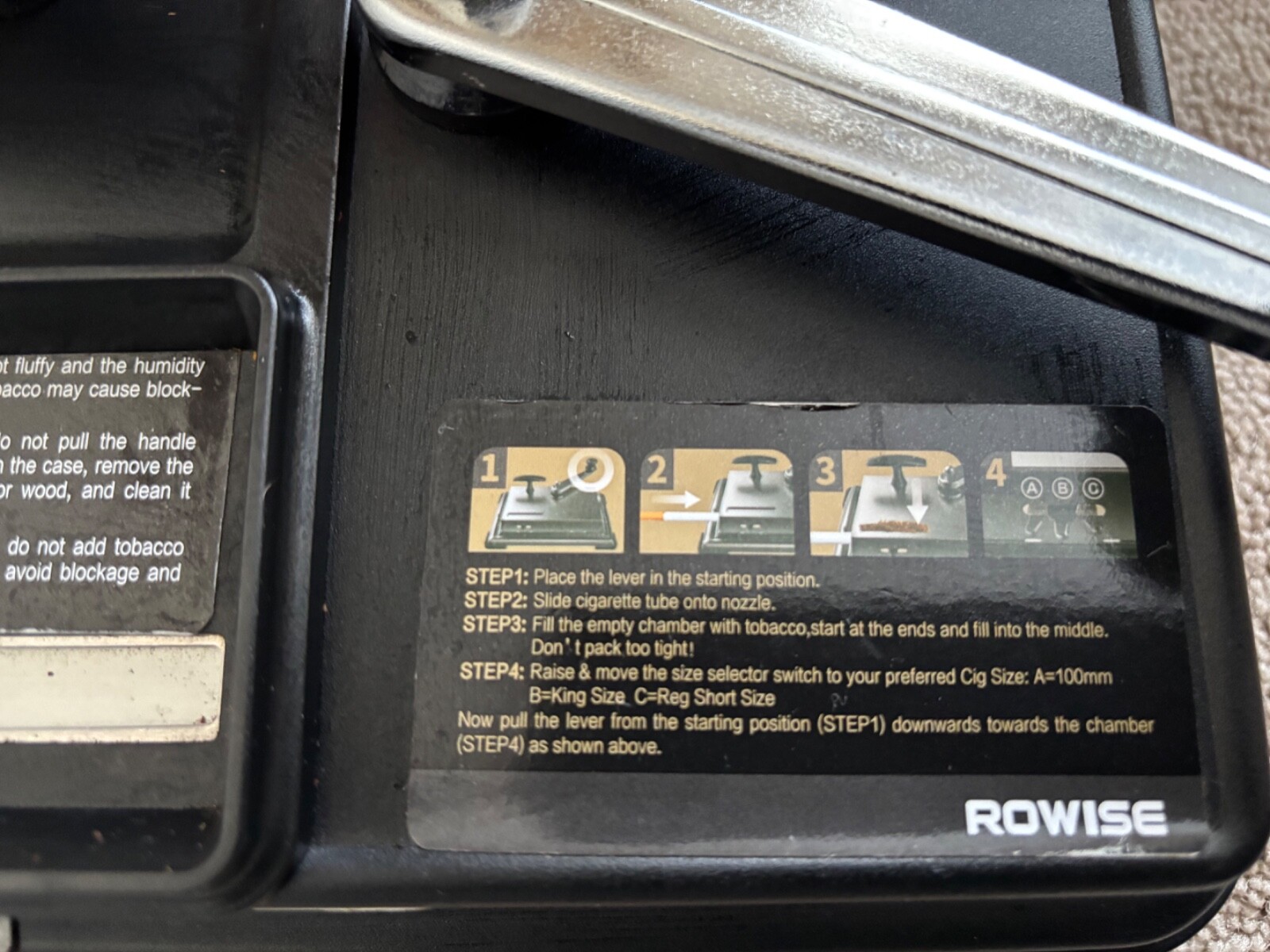 Cigarette Rolling Machine Manual Cigarettes/Tobacco Injecter