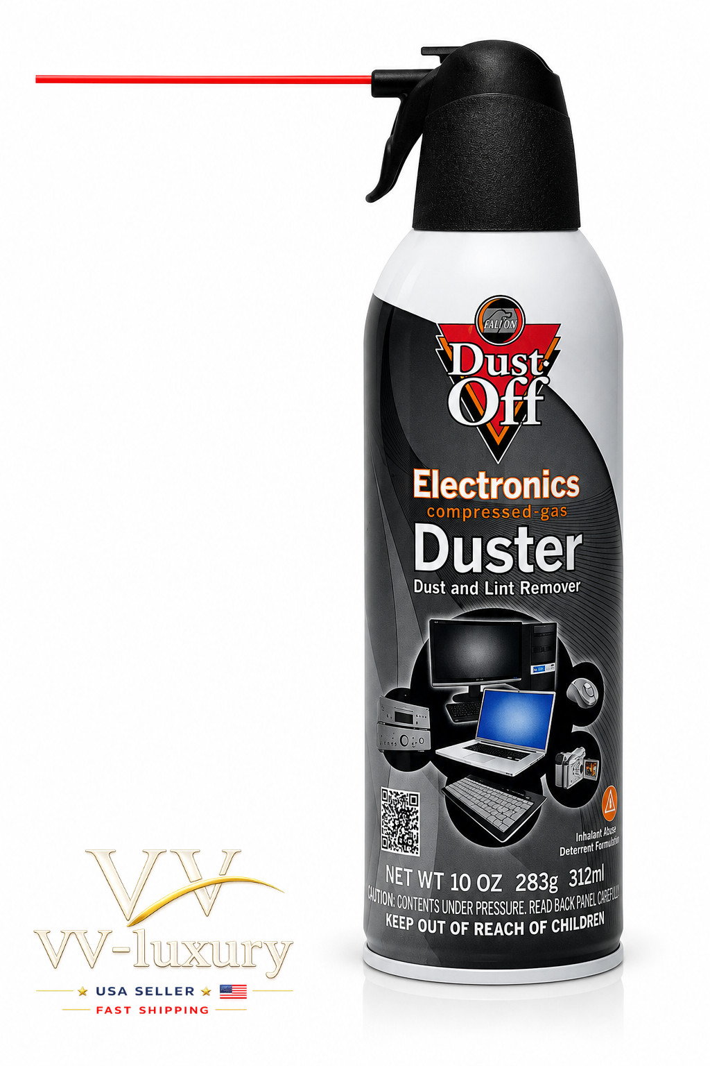 Falcon Dust Off 10 oz Electronic Compressed Canned Air Duster  Gas Duster