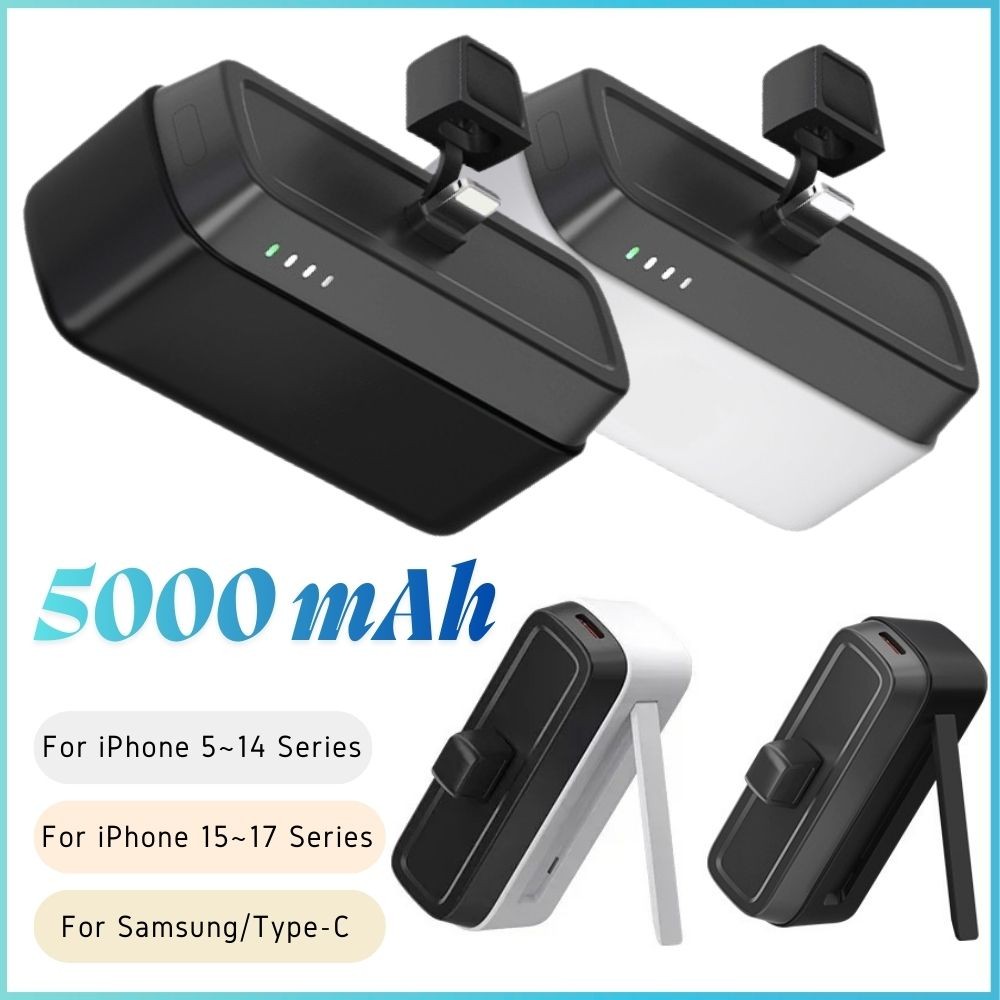 Portable Fast Charger 5000mAh Mini Power Bank External Battery For iPhone Type-C