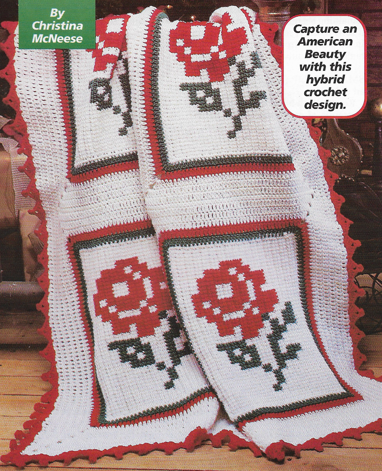 Rose Afghan crochet pattern instructions